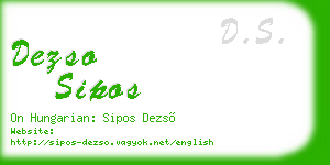 dezso sipos business card