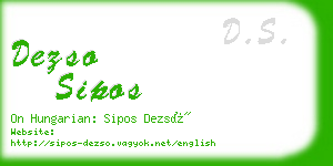 dezso sipos business card